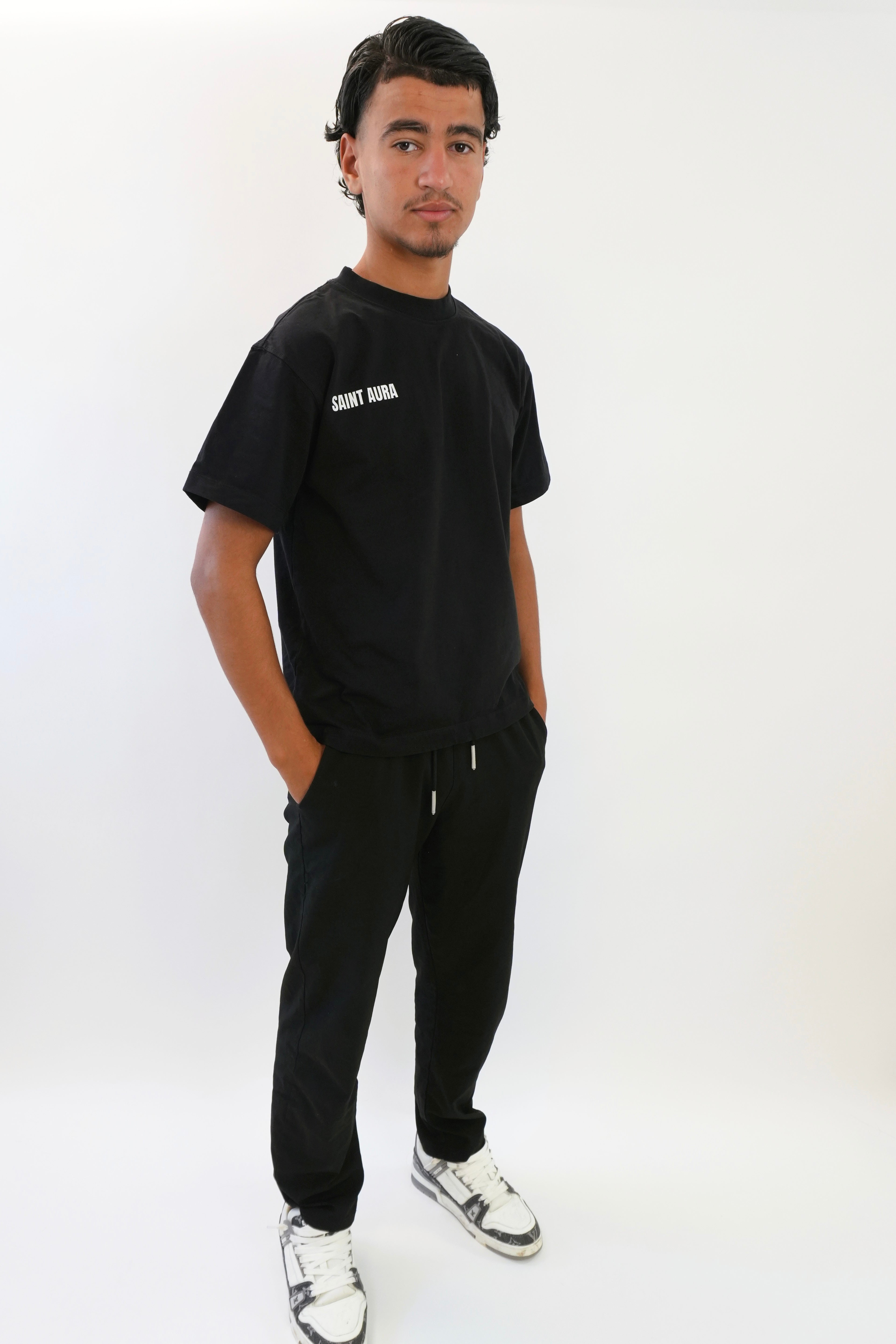 Saint Aura Oversized Graphic T-Shirt - Black