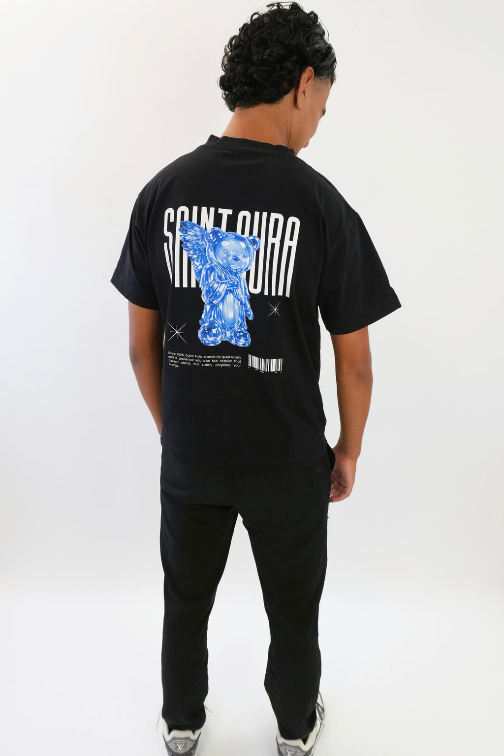Saint Aura Oversized Graphic T-Shirt - Black
