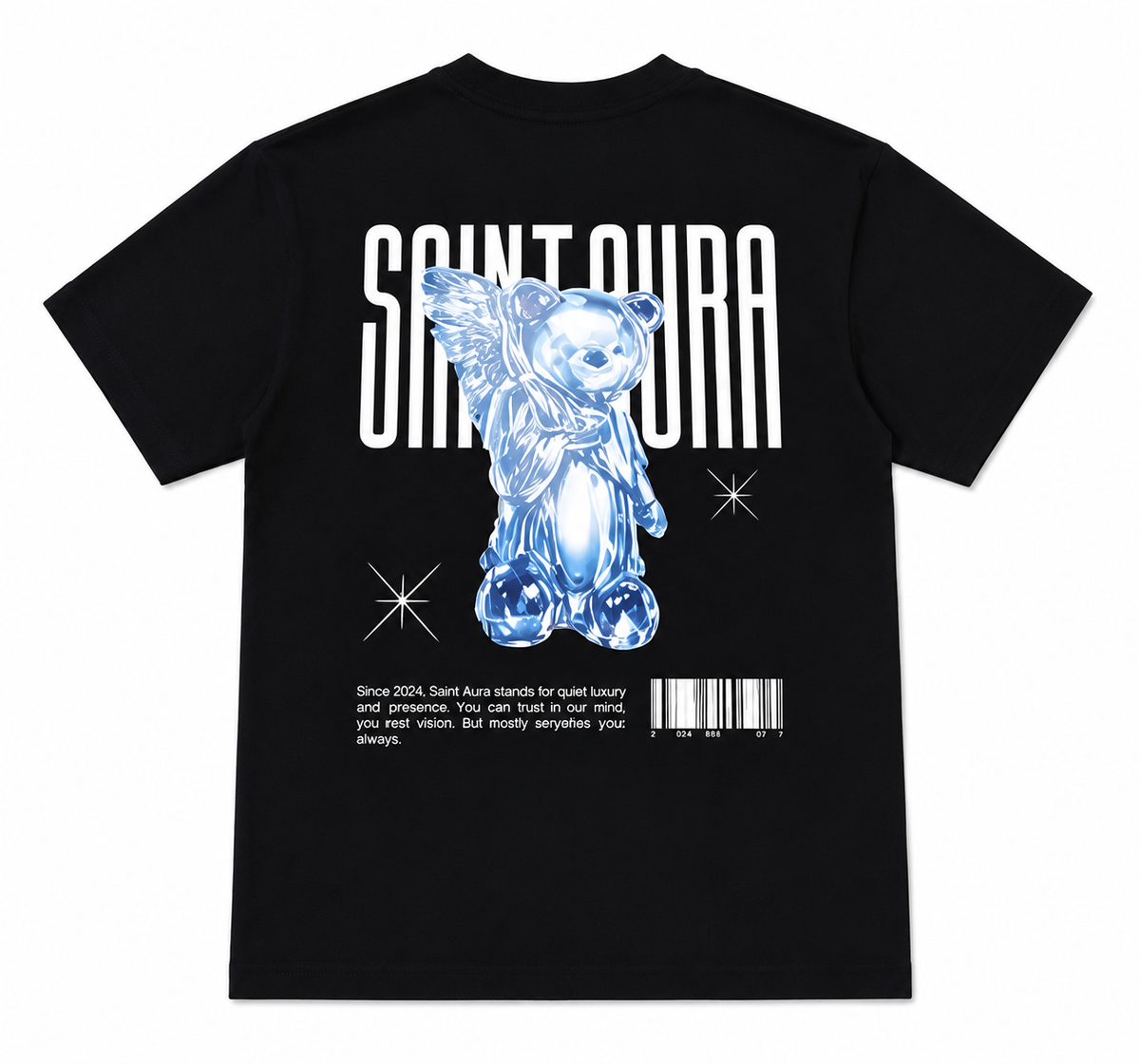 Saint Aura Oversized Graphic T-Shirt - Black