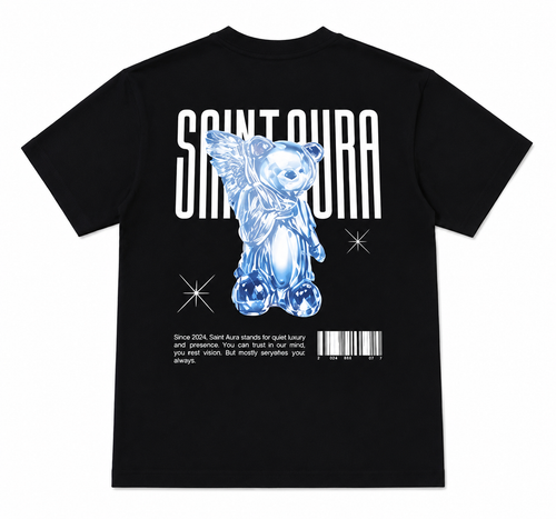 Saint Aura Oversized Graphic T-Shirt - Black